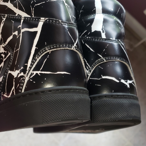 BALENCIAGA SPLAT HIGH TOP LEATHER SNEAKERS - Picture 9 of 16